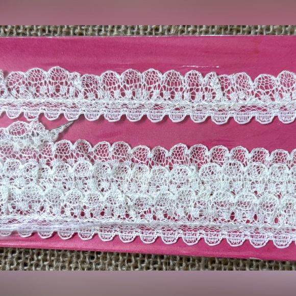 Vintage Lace Ribbon Trim Wash And Wear 2 Yards Crafts France Cottage Fairy Core - Picture 4 of 4
